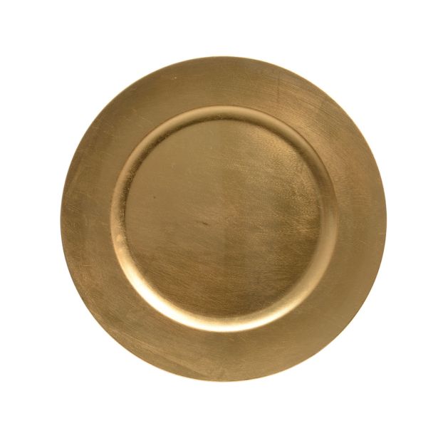 DEKORACIJA DECORIS KROŽNIK FI 33 CM, ZLAT POLIPROPILEN