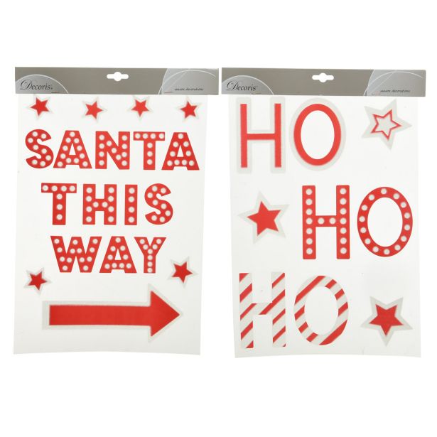 DEKORACIJA DECORIS NALEPKE SANTA/HO HO SORT