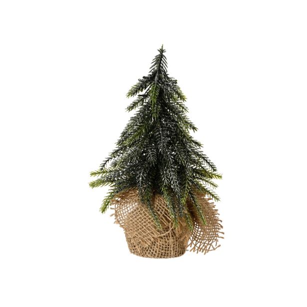 DEKORACIJA EVERLANDS MINI SMEREKA, 12 CM SNEG/BLEŠČICE, SORTIRANO