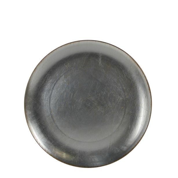 DEKORACIJA HOUSE OF SEASONS KROŽNIK FI 33 CM METALIK SREBRN