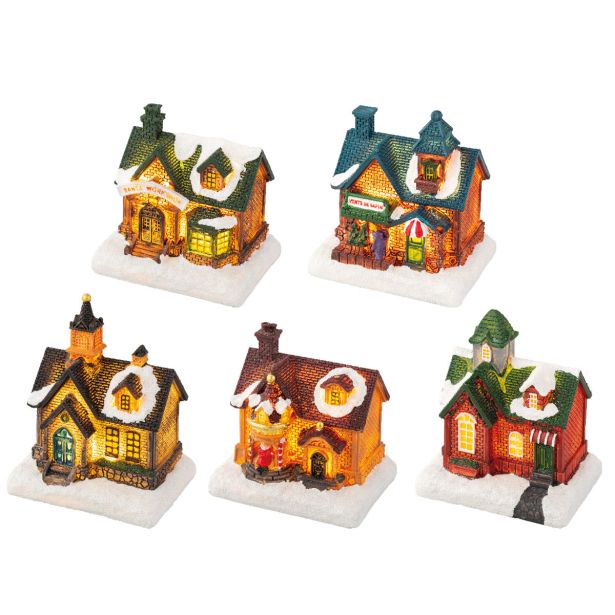 DEKORACIJA LUMINEO LED HIŠKA 10 CM TOPLO BELA