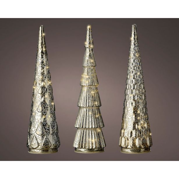 DEKORACIJA LUMINEO MIKRO LED SREBRNO DREVO VIŠINA 35 CM SORT