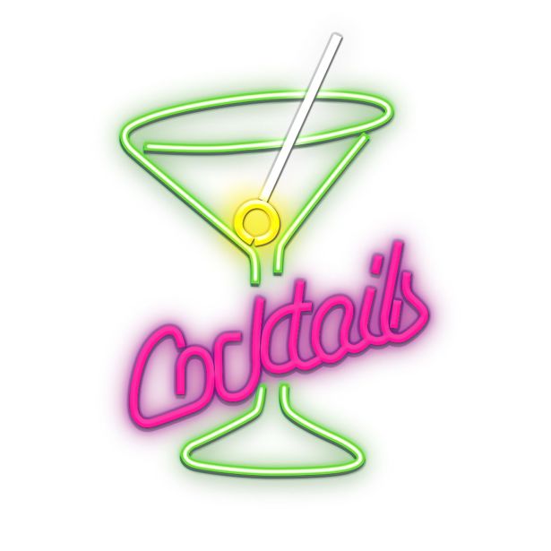 DEKORAT. STENSKA SVETILKA FOREVER NEON LED COCKTAILS