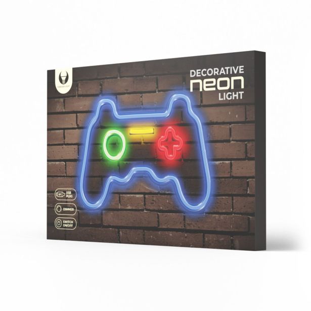 DEKORAT. STENSKA SVETILKA FOREVER NEON LED GAMEPAD