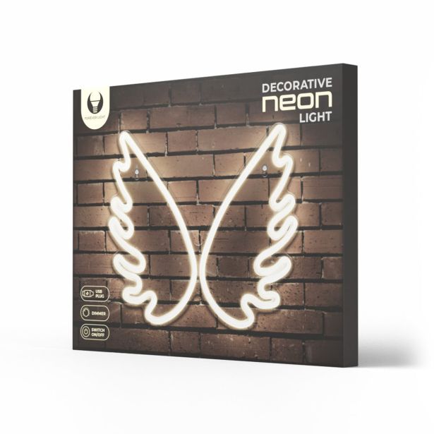 DEKORAT. STENSKA SVETILKA FOREVER NEON LED WINGS