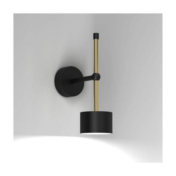 DEKORAT. STENSKA SVETILKA MILAGRO ARENA ČRNA/ZLATA 1XGX53 MLP7759