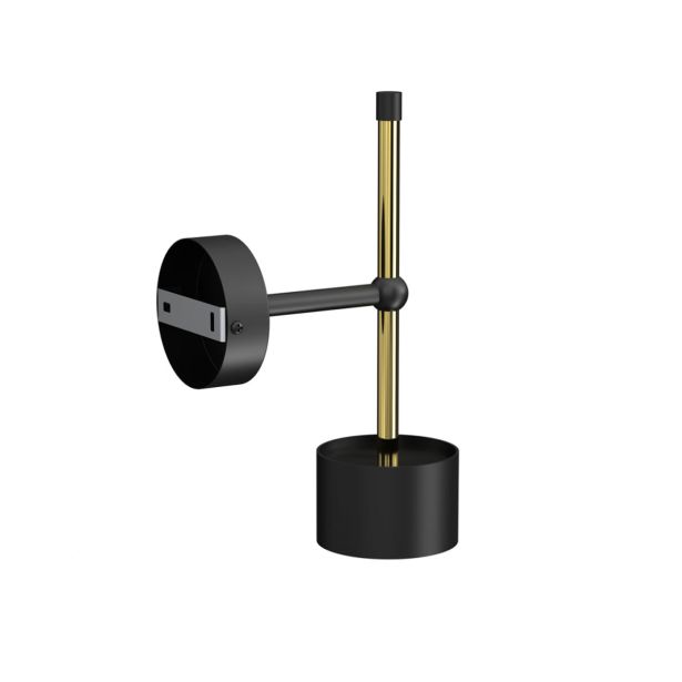 DEKORAT. STENSKA SVETILKA MILAGRO ARENA ČRNA/ZLATA 1XGX53 MLP7759