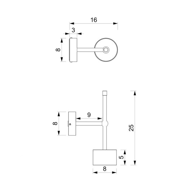 DEKORAT. STENSKA SVETILKA MILAGRO ARENA ČRNA/ZLATA 1XGX53 MLP7759