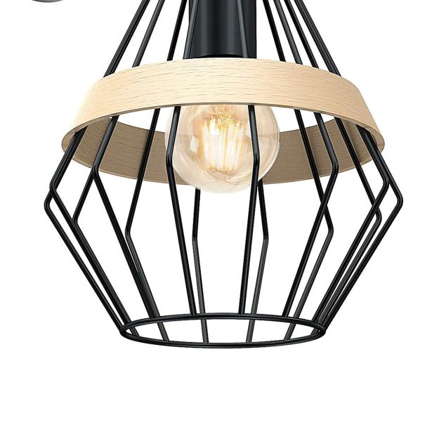 DEKORAT. STENSKA SVETILKA MILAGRO CLIFF BLACK 1XE27 MLP5523