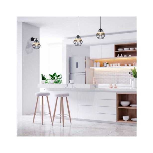 DEKORAT. STENSKA SVETILKA MILAGRO CLIFF BLACK 1XE27 MLP5523