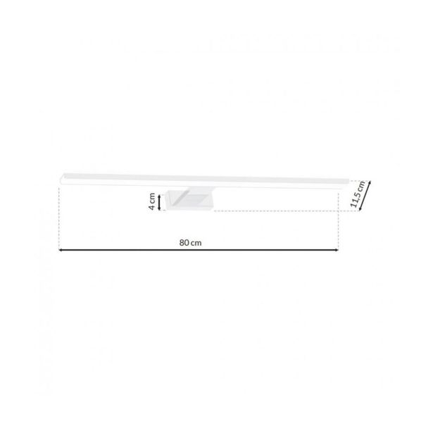 DEKORAT. STENSKA SVETILKA MILAGRO SHINE BELA 80CM 15W LED ML6337