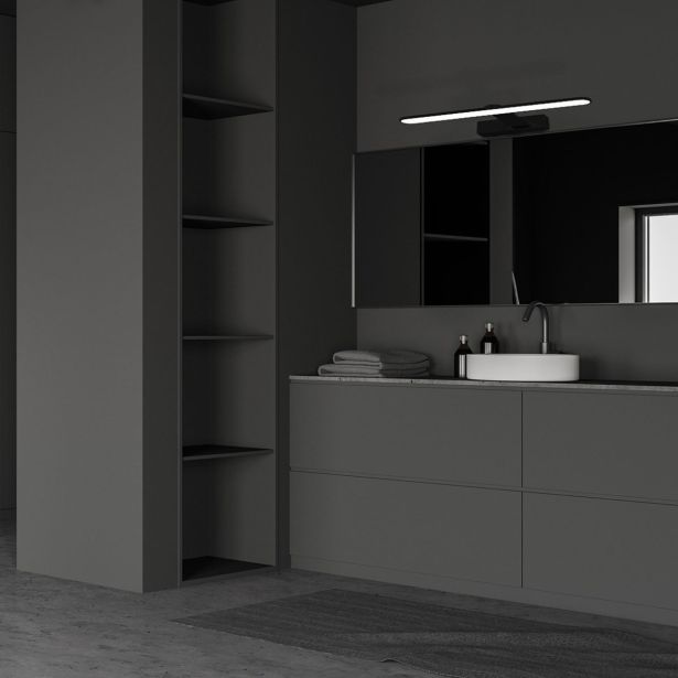 DEKORAT. STENSKA SVETILKA MILAGRO SPLASH ČRNA 40CM 8W LED ML5615