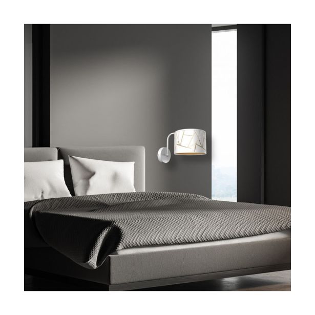 DEKORAT. STENSKA SVETILKA MILAGRO ZIGGY BELA 1XE27 MLP7561