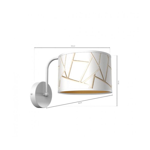 DEKORAT. STENSKA SVETILKA MILAGRO ZIGGY BELA 1XE27 MLP7561