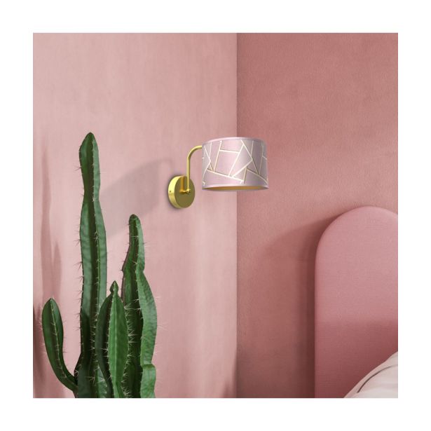 DEKORAT. STENSKA SVETILKA MILAGRO ZIGGY ROZA 1XE27 MLP7583