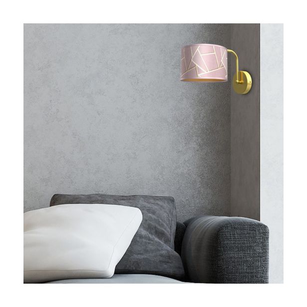 DEKORAT. STENSKA SVETILKA MILAGRO ZIGGY ROZA 1XE27 MLP7583