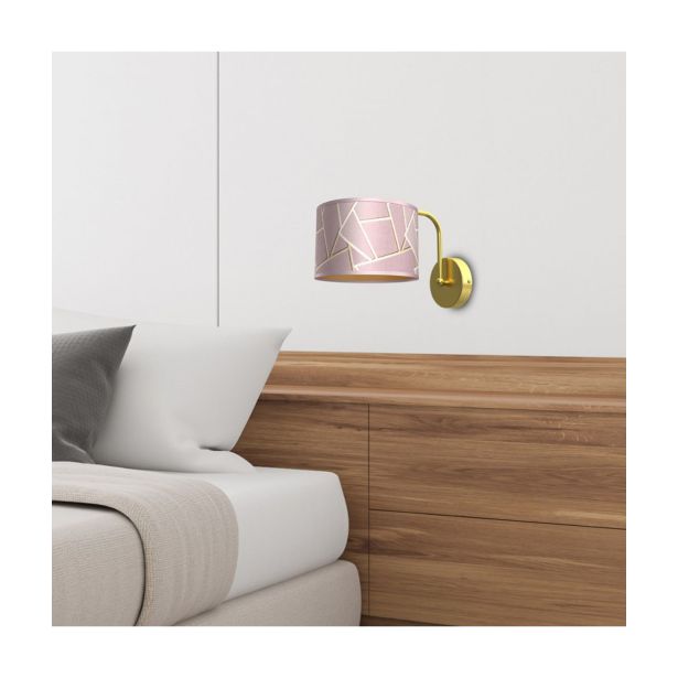 DEKORAT. STENSKA SVETILKA MILAGRO ZIGGY ROZA 1XE27 MLP7583