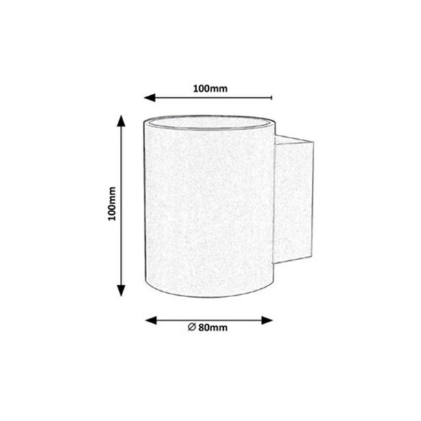 DEKORAT. STENSKA SVETILKA RABALUX KAUNAS 1XG9 CEV ALU