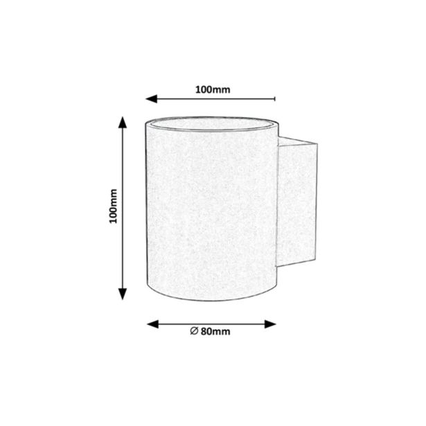 DEKORAT. STENSKA SVETILKA RABALUX KAUNAS 1XG9 CEV BELA