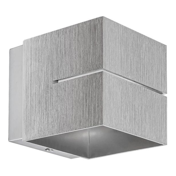 DEKORAT. STENSKA SVETILKA RABALUX KAUNAS 1XG9 KOCKA ALU