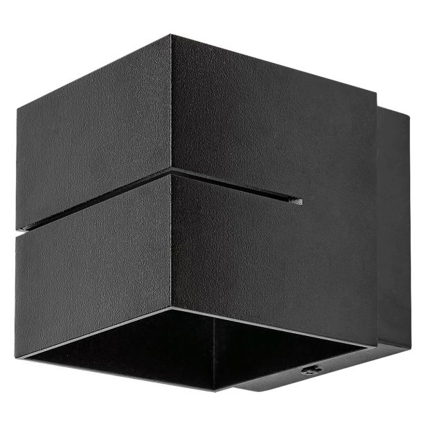 DEKORAT. STENSKA SVETILKA RABALUX KAUNAS 1XG9 KOCKA ČRNA