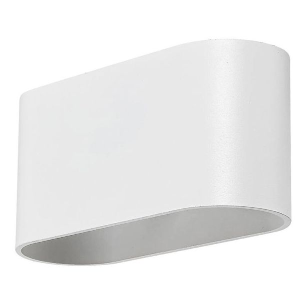 DEKORAT. STENSKA SVETILKA RABALUX KAUNAS 1XG9 OVAL BELA