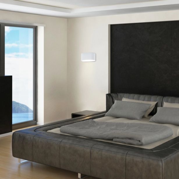 DEKORAT. STENSKA SVETILKA RABALUX KAUNAS 1XG9 OVAL BELA