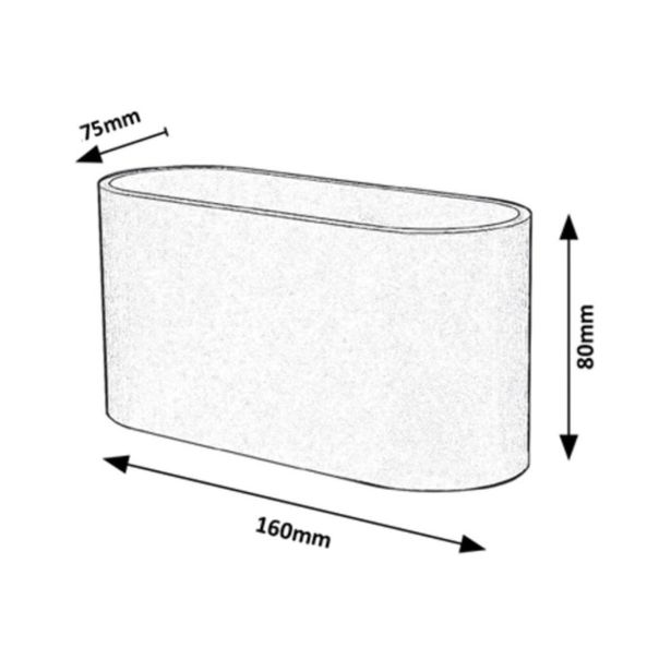 DEKORAT. STENSKA SVETILKA RABALUX KAUNAS 1XG9 OVAL BELA