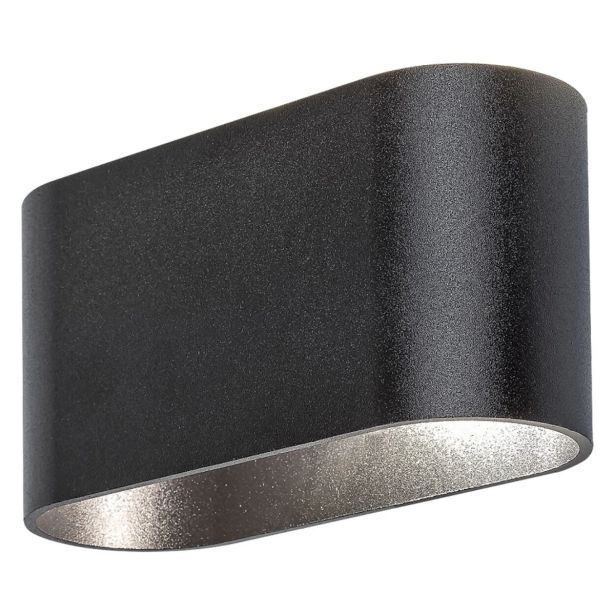 DEKORAT. STENSKA SVETILKA RABALUX KAUNAS 1XG9 OVAL ČRNA