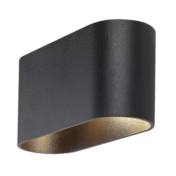 DEKORAT. STENSKA SVETILKA RABALUX KAUNAS 1XG9 OVAL ČRNA