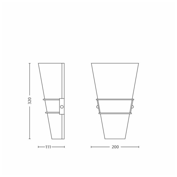 DEKORAT. STENSKA SVETILKA PHILIPS BAKERSFIELD 1X15W E27 33204/43/16 RJAVA