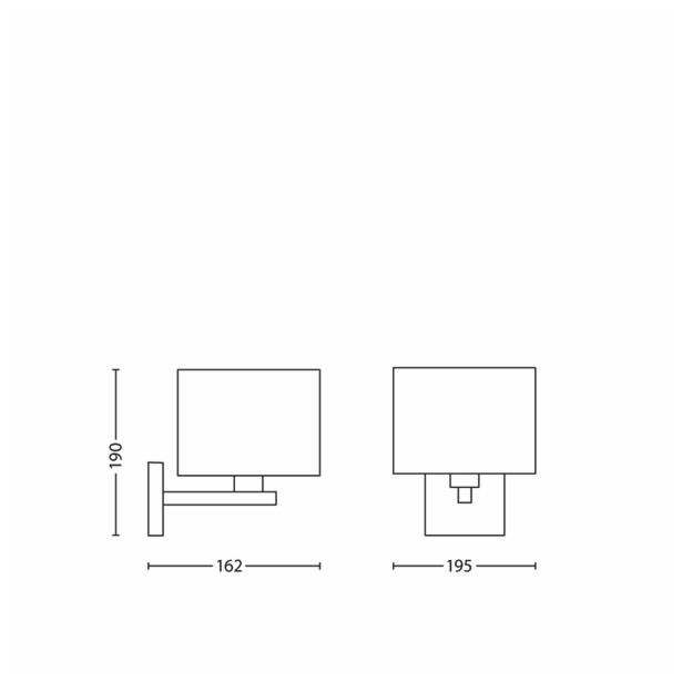 DEKORAT. STENSKA SVETILKA PHILIPS ELY 1X42W E14 36677/31/16 BELA