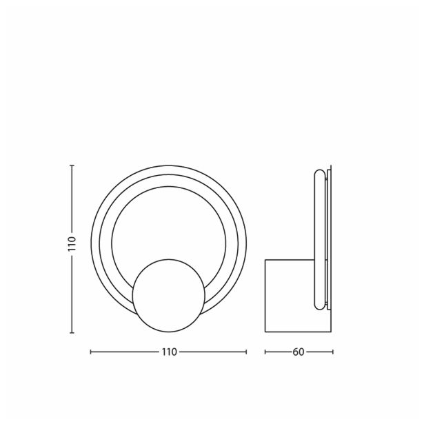 DEKORAT. STENSKA SVETILKA PHILIPS MORNING STENSKA SVETILKA ALUMINIJ 1X22W 2GX13 EEL-
