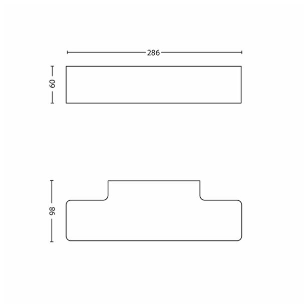DEKORAT. STENSKA SVETILKA PHILIPS PEACE 1X11W 2G7 30185/11/16 KROM