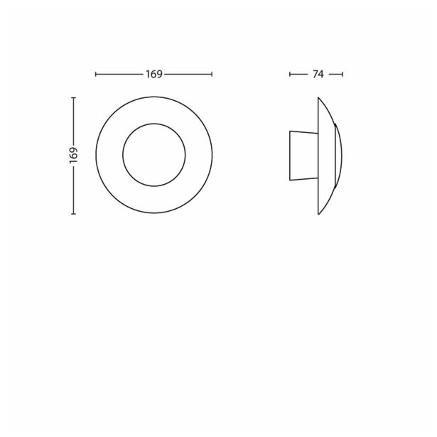 LED STENSKA SVETILKA PHILIPS WALNUT 3.5W