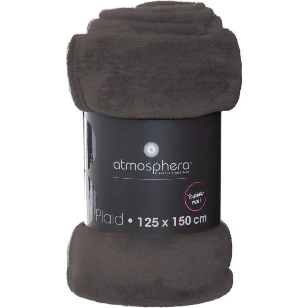 DEKORATIVNA ODEJA ATMOSPHERE 150X125 CM, FLANELA, RJAVA