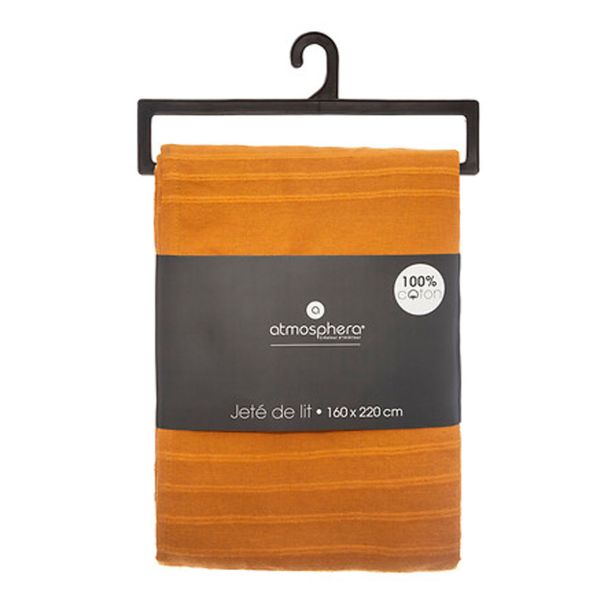DEKORATIVNA ODEJA ATMOSPHERE 160X220CM BOMBAŽNO OKER