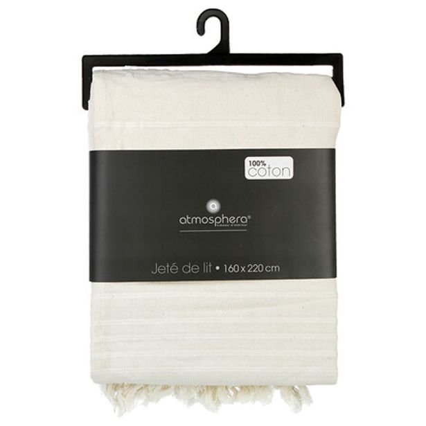 DEKORATIVNA ODEJA ATMOSPHERE 160X220X0 ,3 CM BOMBAŽNA KREM