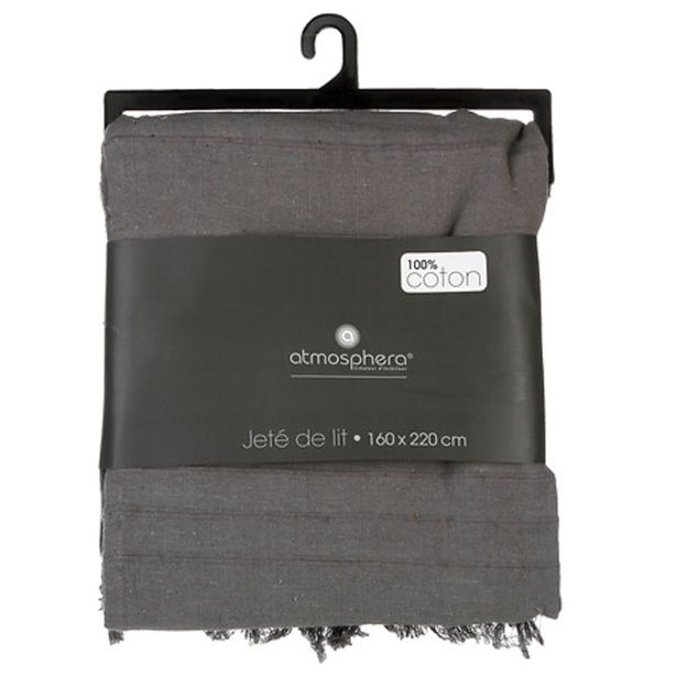 DEKORATIVNA ODEJA ATMOSPHERE 160X220X0, 3CM BOMBAŽNA SIVA