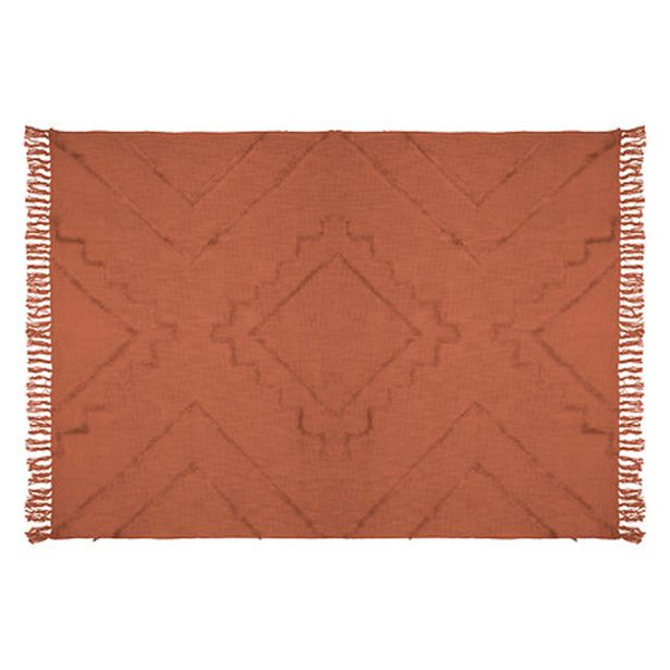 DEKORATIVNA ODEJA ATMOSPHERE INCA 130X180 BOMBAŽNA TERAKOTA