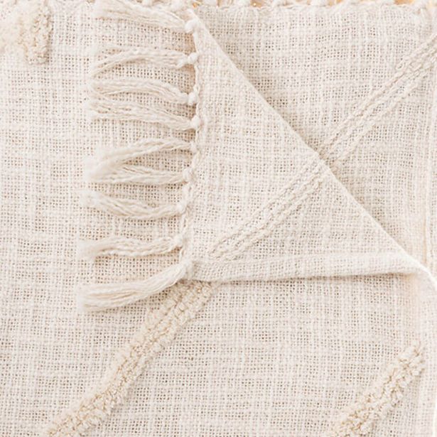 DEKORATIVNA ODEJA ATMOSPHERE INCA 180X130CM BOMBAŽNA KREM