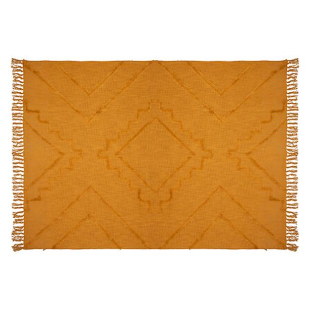 DEKORATIVNA ODEJA ATMOSPHERE INCA 180X130CM BOMBAŽNO OKER