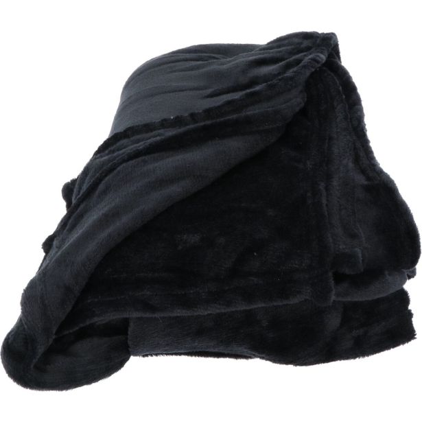 DEKORATIVNA ODEJA DOUCEUR D'INTÉRIEUR FLANEL 180X220 FLANOU ČRNA