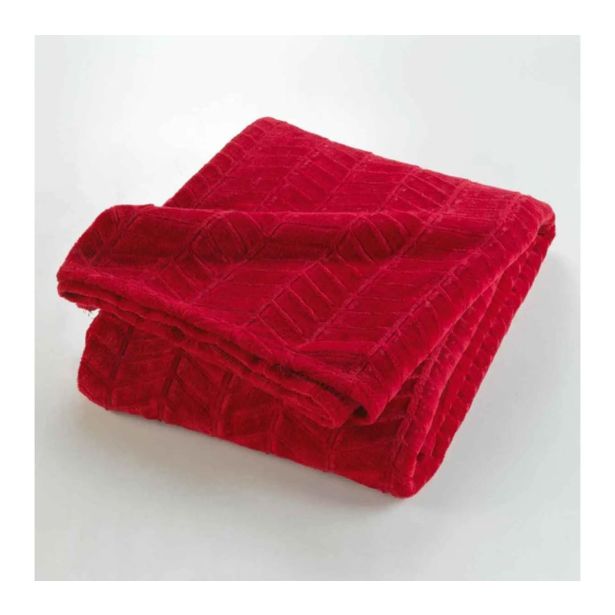 DEKORATIVNA ODEJA DOUCEUR D'INTÉRIEUR FLANELA 180X220 ARYA KARMIN RDEČA