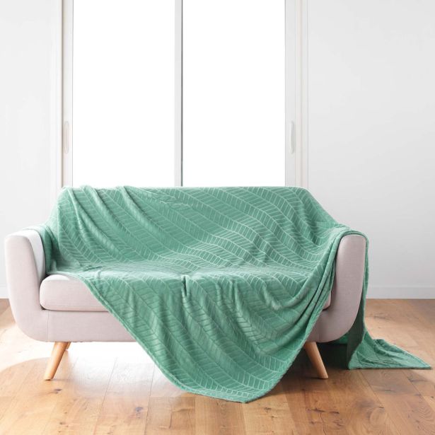 DEKORATIVNA ODEJA DOUCEUR D'INTÉRIEUR FLANELA 180X220 Z VZORCEM ARYA ZELENA