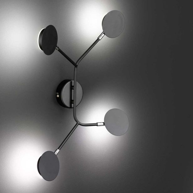 DEKORATIVNI LED REFLEKTOR GLOBO BELIZE 4X5W WW, ČRNA