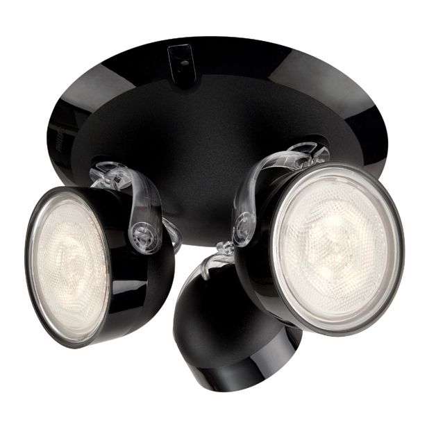 DEKORATIVNI LED REFLEKTOR PHILIPS DYNA 3X3W LED 53233/30/16 ČRNA