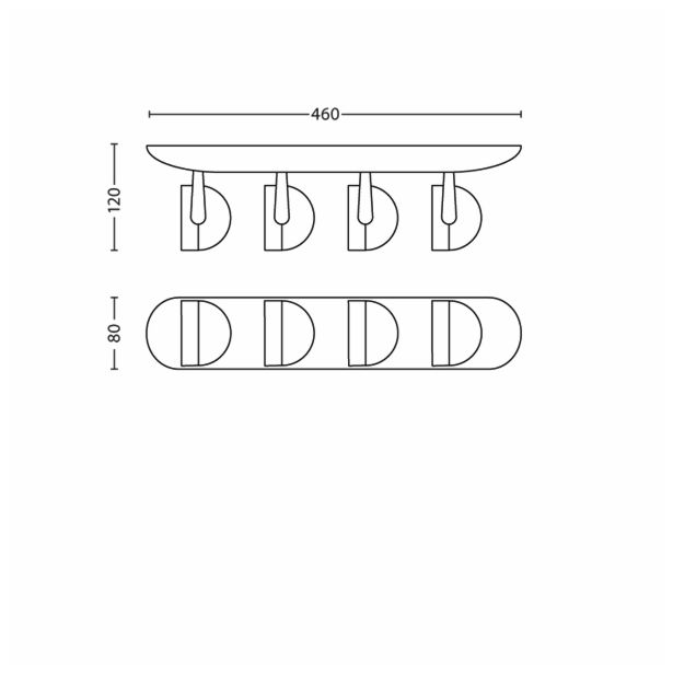 DEKORATIVNI LED REFLEKTOR PHILIPS DYNA 4X3W LED 53234/31/16 BELA