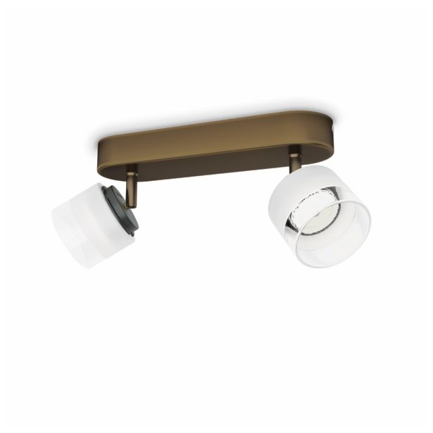 DEKORATIVNI LED REFLEKTOR PHILIPS FREMONT 2X4W LED 53332/06/16 BRON