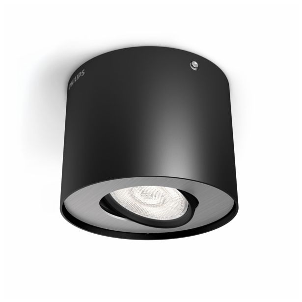 DEKORATIVNI LED REFLEKTOR PHILIPS PHASE 1X4.5W LED 53300/30/16 ČRN